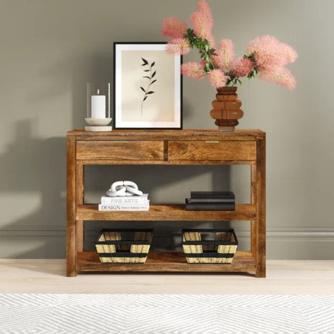 Rectangular Solid Wood Console Table | Entryway & Hallway Furniture – Oakvello