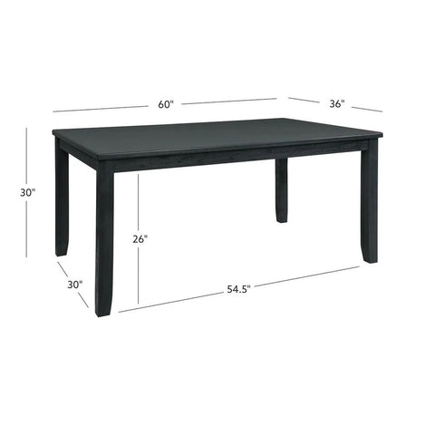 Black Wash Solid Wood Dining Table | Bold Kitchen & Dining Furniture – Oakvello