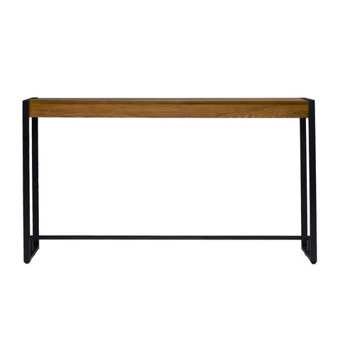 Modern Narrow Industrial Solid Wood Console Table | Entryway Furniture – Oakvello