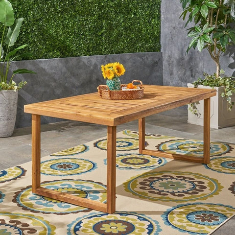 Sandblast Natural Solid Wood Dining Table | Textured Kitchen Furniture – Oakvello