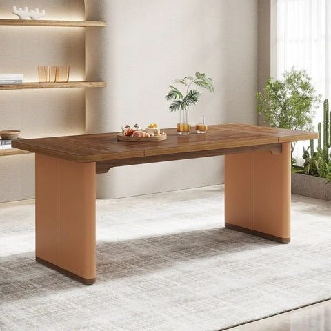 Rectangular Solid Wood Dining Table | Seats 4-6 | Kitchen & Dining Room Furniture – Oakvello
