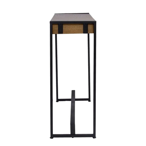 Modern Narrow Industrial Solid Wood Console Table | Entryway Furniture – Oakvello