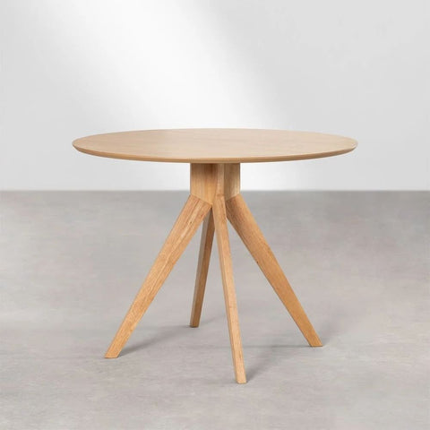 Sekiz 100cm Round Solid Wood Dining Table | Kitchen & Dining Furniture – Oakvello