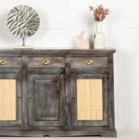 Solid Sheesham Wood Sideboard | Premium Living Room Storage Cabinet – Oakvello