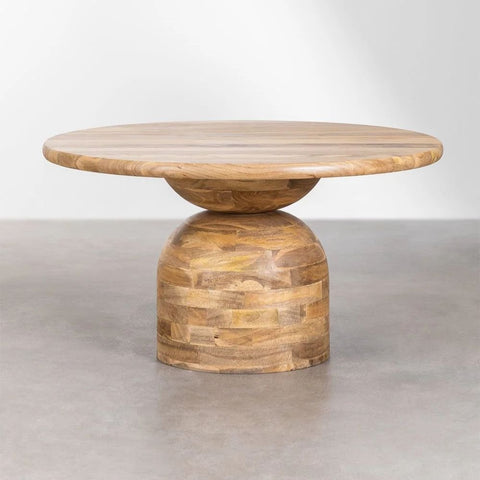 Macbet 140cm Round Solid Mango Wood Dining Table | Kitchen Furniture – Oakvello