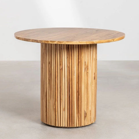 Round Dining Table in Teak Wood (Ø100 cm) Randall