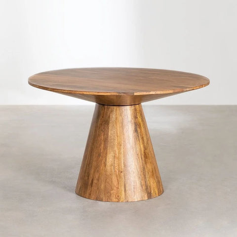 Weymar 120cm Round Solid Mango Wood Dining Table | Kitchen Furniture – Oakvello