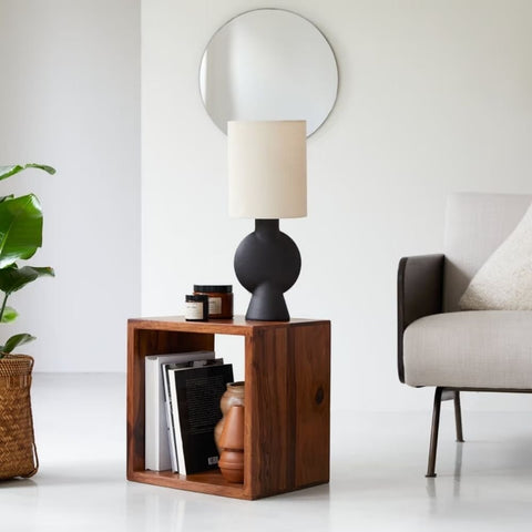 Solid Wood End Table | Living Room Accent Side Table – Oakvello