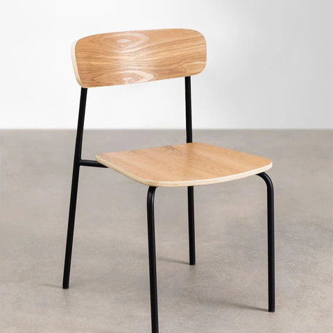Wilpier Stackable Solid Wood Dining Chair | Space-Saving Kitchen Seating – Oakvello