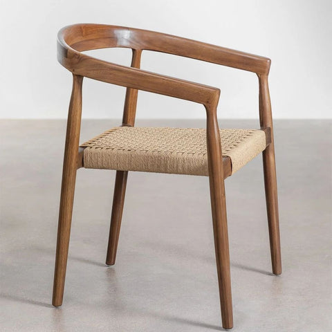 Visby Solid Teak Wood Dining Chair | Scandinavian Kitchen Seating – Oakvello