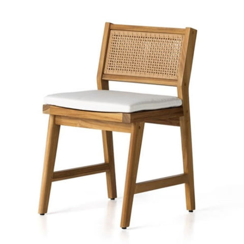 Solid Wood & Cane Dining Chair | Boho Kitchen Seating – Oakvello