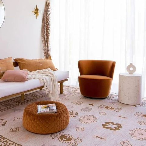 White Bone Inlay Side Table | Handcrafted Artisan Living Room Accent – Oakvello