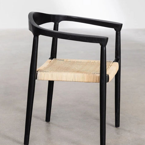 Kiemer Solid Wood Dining Chair with Armrests | Premium Kitchen Seating – Oakvello