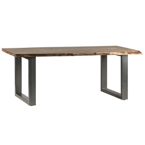 Jodhpuri Natural Live Edge Large Dining Table | Solid Wood Kitchen Furniture – Oakvello