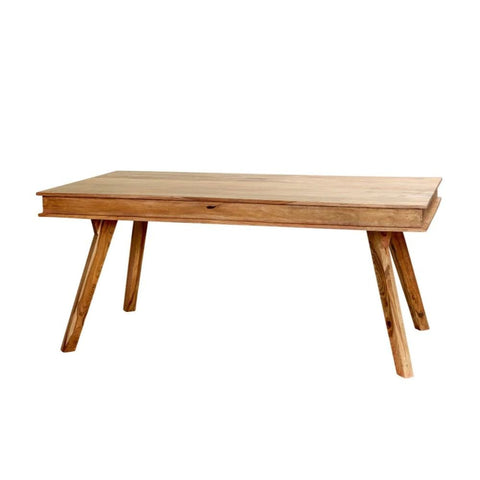 Jaipuri Solid Sheesham Wood Medium Dining Table | Kitchen Furniture – Oakvello
