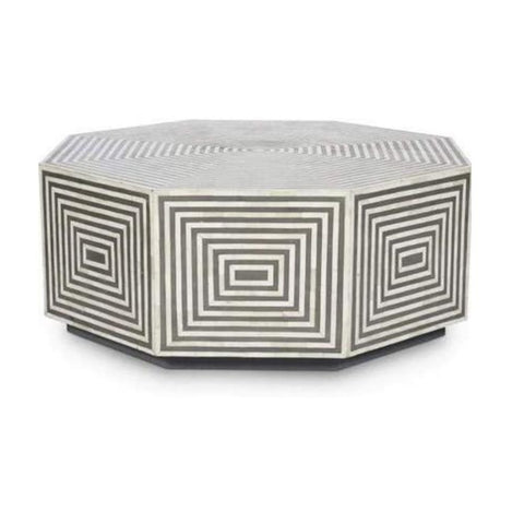 Hexagon Solid Wood Coffee Table | Geometric Living Room Centre Table – Oakvello