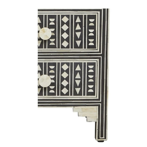 Bone Inlay Chest of Drawers | Handcrafted Artisan Bedroom Storage – Oakvello