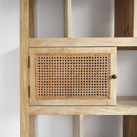 Natural Solid Wood Bookshelf | Living Room Display & Storage Furniture – Oakvello