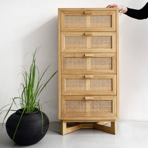 Sunshine Solid Wood Chest of Drawers | Bright Bedroom Storage Dresser – Oakvello