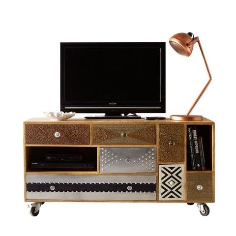 Artisan Limited Edition Solid Wood TV Cabinet | Handcrafted Media Console – Oakvello