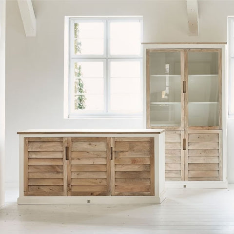 Solid Mango Wood Sideboard | Warm Tone Living Room Storage – Oakvello