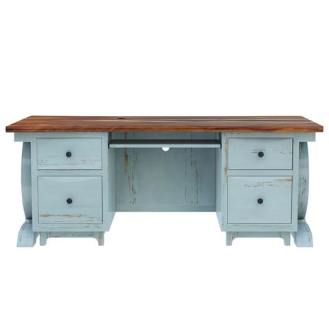 Jodhpur Two-Tone Solid Wood Office Table | Home Office Writing Desk – Oakvello