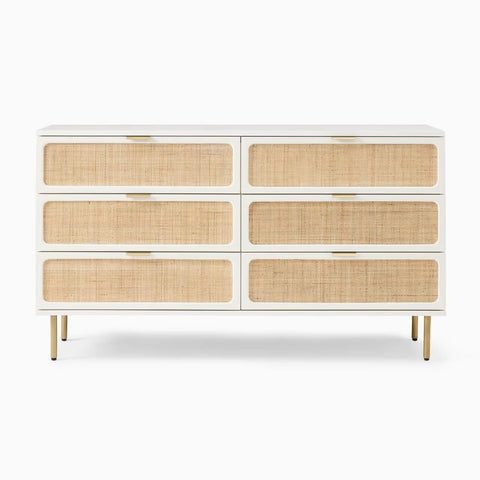 White Solid Mango Wood Dresser | Painted Bedroom Storage Chest – Oakvello