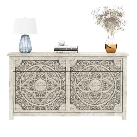 Solid Wood 8-Drawer Chest | Large Bedroom Storage Dresser – Oakvello