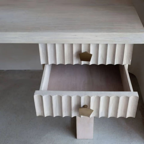 White Solid Wood Console Desk | Home Office & Entryway Furniture – Oakvello