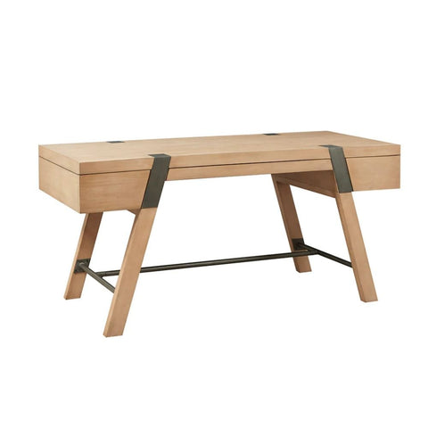 Natural Solid Wood Writing Desk | Home Office Furniture – Oakvello