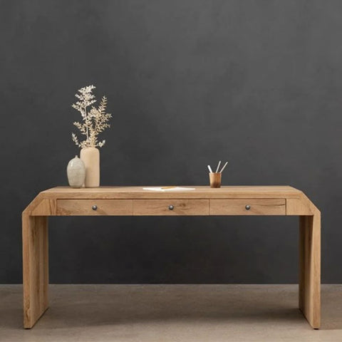 Frasier Solid Wood Study Table | Stylish Home Office Writing Desk – Oakvello