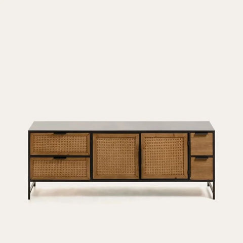 Solid Wood TV Unit | Media Console & Living Room Storage – Oakvello