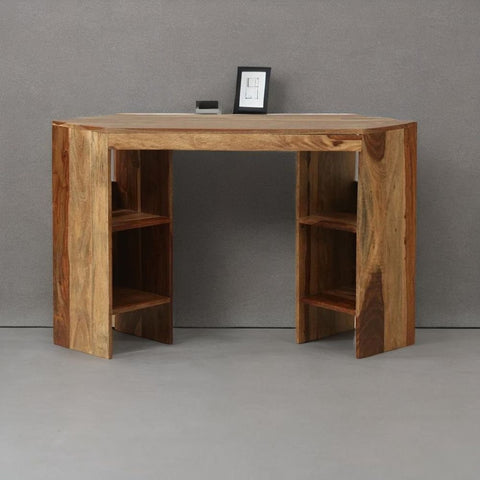Jodhpuri Modern Solid Sheesham Wood Study Table | Home Office Desk – Oakvello