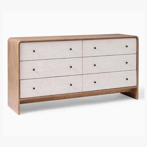 Modern 6-Drawer Solid Wood Dresser | Bedroom Storage Chest – Oakvello