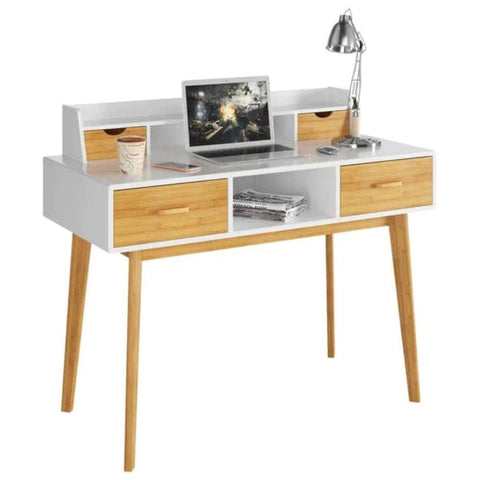 Jaipuri Solid Wood Study Table with Storage | Home Office Writing Desk – Oakvello