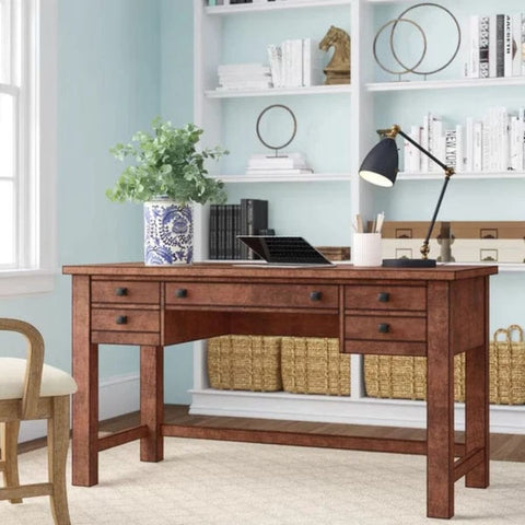 Jodhpuri Engineered Wood Study & Office Table | Home Workspace Desk – Oakvello
