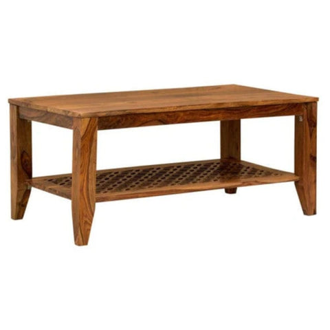 Jodhpuri Honey Finish Solid Wood Coffee Table | Living Room Furniture – Oakvello