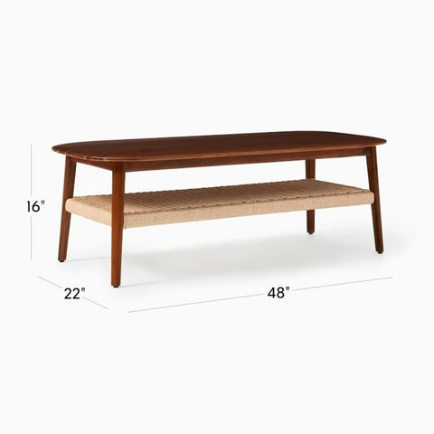 Solid Wood Coffee Table | Natural Hardwood Living Room Centre Table – Oakvello