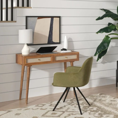 Solid Wood Study Desk | Ergonomic Home Office Writing Table – Oakvello