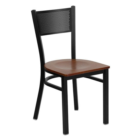 Solid Wood & Metal Dining Chair | Industrial Kitchen & Dining Seating – Oakvello