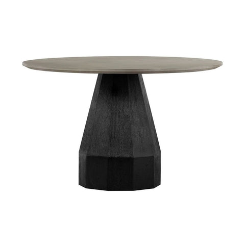 Solid Wood Round Dining Table with Pedestal Base | Kitchen Furniture – Oakvello