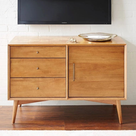 Solid Wood Sideboard Cabinet | Elegant Living Room Storage Furniture – Oakvello