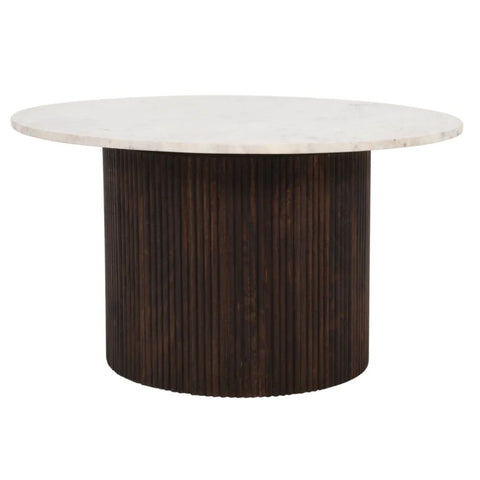 Solid Mango Wood Coffee Table with Marble Top | Living Room Furniture – Oakvello