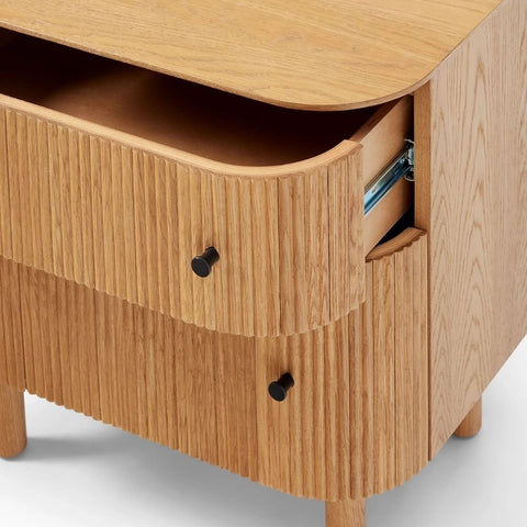 Unique Solid Wood Bedside Table | Statement Bedroom Nightstand – Oakvello