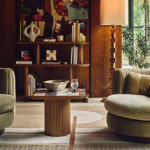 Cavern Solid Wood Side Table | Unique Living Room Accent Furniture – Oakvello