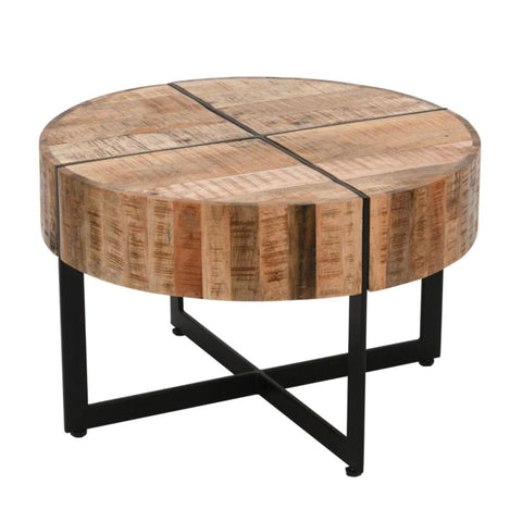 Solid Mango Wood Coffee Table with Marble Top | Living Room Furniture – Oakvello