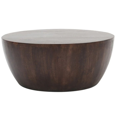 Natural Dark Solid Mango Wood Coffee Table | Living Room Centre Table – Oakvello
