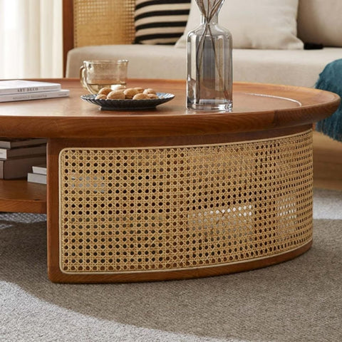 Solid Mango Wood Coffee Table | Rustic Hardwood Living Room Centre Table – Oakvello