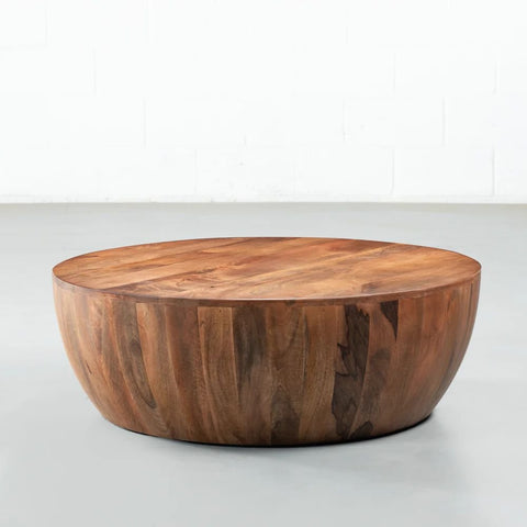 Natural Solid Mango Wood Coffee Table | Living Room Centre Table – Oakvello