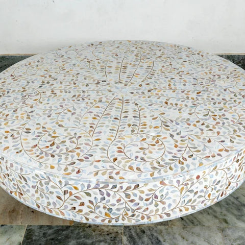 Bone Inlay Coffee Table | Handcrafted Artisan Living Room Centre Table – Oakvello